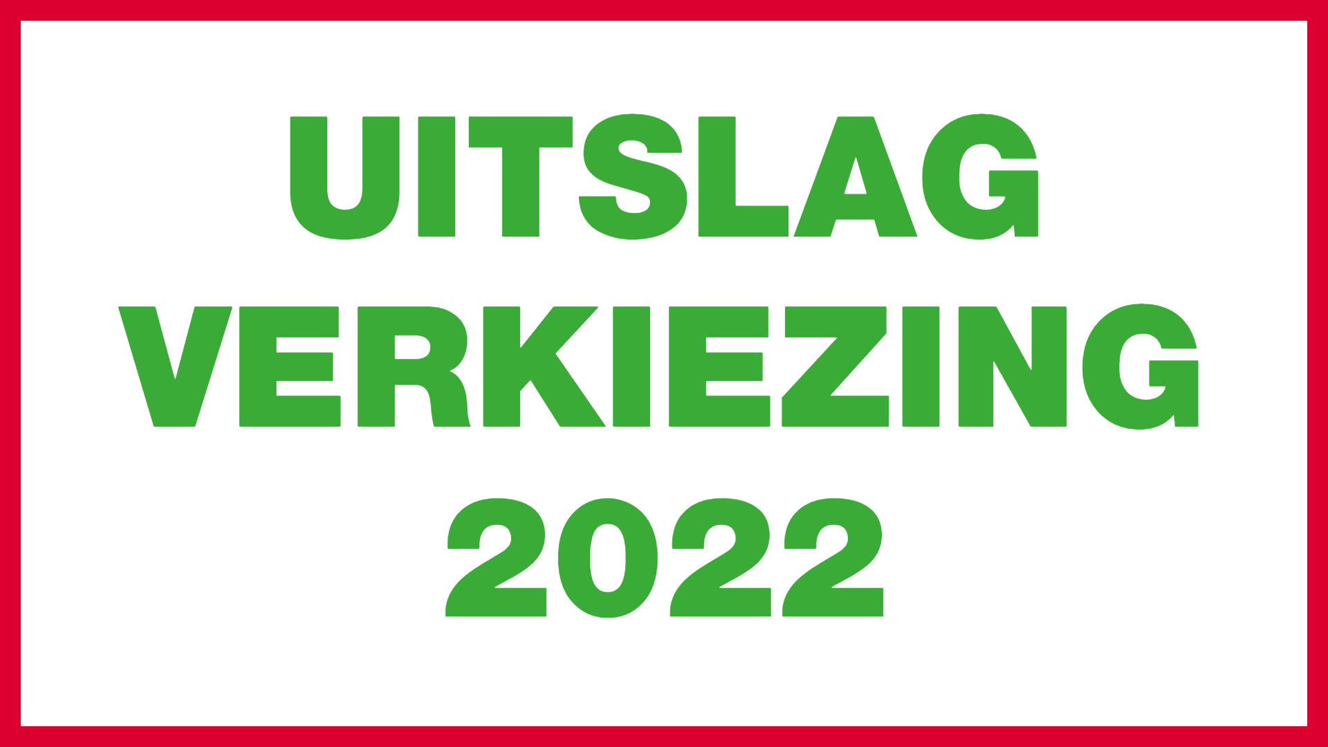 uitslag verkiezing 2022